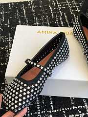 Amina Muaddi Ballet Flats Black - 4