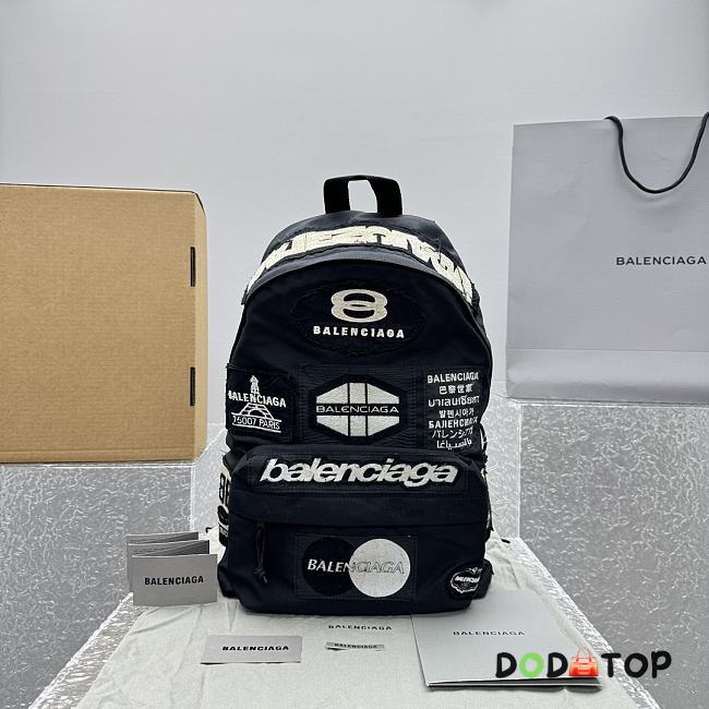 Balenciaga Embroidered Patchwork Backpack Size 32 x 9 x 47 cm - 1