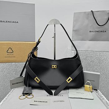 Balenciaga Bel Air Shoulder Bag Black Size 35 x 10 x 17 cm