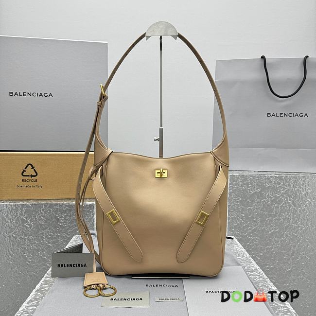 Balenciaga Bel Air Hobo Bag Milk Tea Color Small Size 27 x 9 x 28 cm - 1