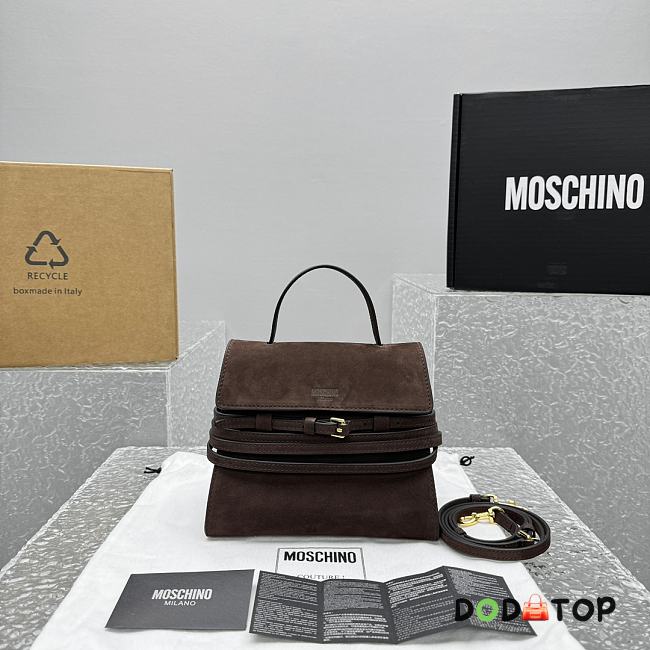 Moschino Tie Me Small Brown Bag Size 20 x 18 x 11 cm - 1