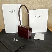 Celine Teen Garance Bag In Patent Calfskin Red Size 18.5 x 13 x 6 cm - 6