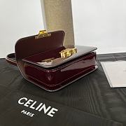 Celine Teen Garance Bag In Patent Calfskin Red Size 18.5 x 13 x 6 cm - 5