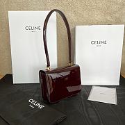 Celine Teen Garance Bag In Patent Calfskin Red Size 18.5 x 13 x 6 cm - 3