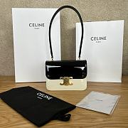 Celine Teen Garance Bag In Patent Calfskin Black/White Size 18.5 x 13 x 6 cm - 1