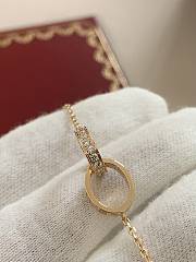 Cartier Double Ring Necklace with Diamonds - 4