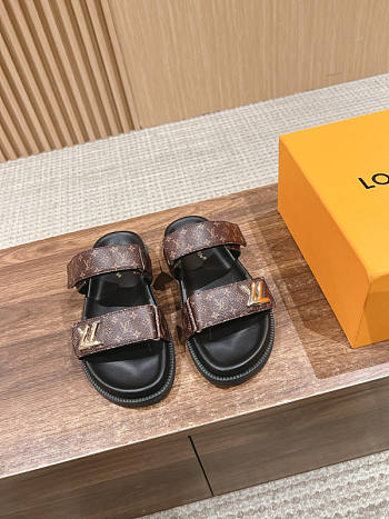 Louis Vuitton Unisex Brown Sandals