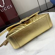 Gucci GG Marmont Mini Shoulder Bag Gold Size 22 x 13 x 6 cm - 5