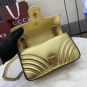 Gucci GG Marmont Mini Shoulder Bag Gold Size 22 x 13 x 6 cm - 3