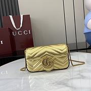 Gucci GG Marmont Super Mini Shoulder Bag Gold Size 16.5 x 10 x 4.5 cm - 1