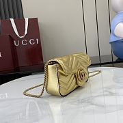 Gucci GG Marmont Super Mini Shoulder Bag Gold Size 16.5 x 10 x 4.5 cm - 6