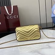 Gucci GG Marmont Super Mini Shoulder Bag Gold Size 16.5 x 10 x 4.5 cm - 5