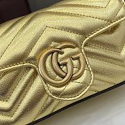 Gucci GG Marmont Super Mini Shoulder Bag Gold Size 16.5 x 10 x 4.5 cm - 2