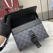 Gucci Super Mini GG Bag In Black Supreme Canvas Size 18.5 x 13.5 x 7 cm - 4