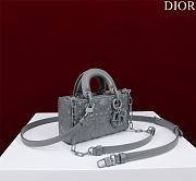 Dior Super Mini Lady D-Joy Micro Gray Size 16.5 x 6 x 10 cm - 6