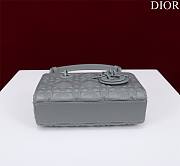 Dior Super Mini Lady D-Joy Micro Gray Size 16.5 x 6 x 10 cm - 4