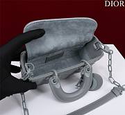 Dior Super Mini Lady D-Joy Micro Gray Size 16.5 x 6 x 10 cm - 2