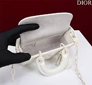 Dior Super Mini Lady D-Joy Micro White Size 16.5 x 6 x 10 cm - 5