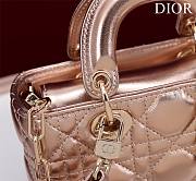 Dior Super Mini Lady D-Joy Micro Metallic Size 16.5 x 6 x 10 cm - 3