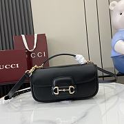 Gucci Horsebit 1955 Black Bag Size 22.5 x 12.5 x 5.5 cm - 1