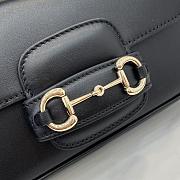 Gucci Horsebit 1955 Black Bag Size 22.5 x 12.5 x 5.5 cm - 2