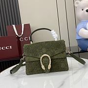 Gucci Dionysus Mini Top Handle Bag In Green Suede Size 22 x 16 x 8 cm - 1