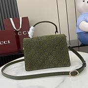 Gucci Dionysus Mini Top Handle Bag In Green Suede Size 22 x 16 x 8 cm - 4