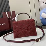 Gucci Dionysus Mini Top Handle Bag In Red Suede Size 22 x 16 x 8 cm - 5