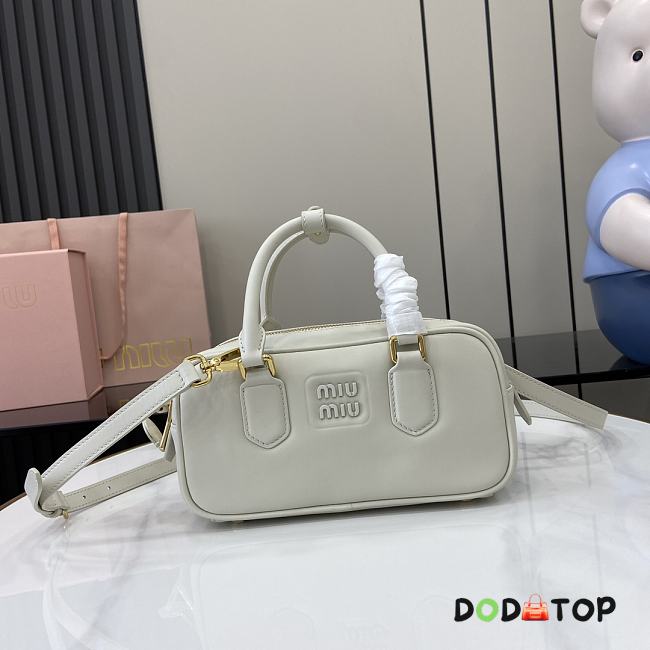 Miu Miu Arcadie Leather Bag White Size 22 x 10.5 x 7.5 cm - 1