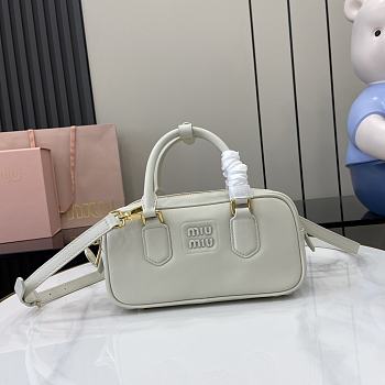 Miu Miu Arcadie Leather Bag White Size 22 x 10.5 x 7.5 cm