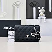 Chanel WOC Bow Black Bag Size 12.3 x 19.2 x 3.5 cm - 1