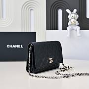 Chanel WOC Bow Black Bag Size 12.3 x 19.2 x 3.5 cm - 6