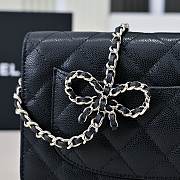 Chanel WOC Bow Black Bag Size 12.3 x 19.2 x 3.5 cm - 3