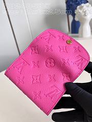 Louis Vuitton M82485 Rose Red Rosalie Coin Purse Size 11 x 8 x 2.5 cm - 4