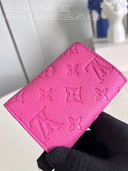 Louis Vuitton M82485 Rose Red Rosalie Coin Purse Size 11 x 8 x 2.5 cm - 2