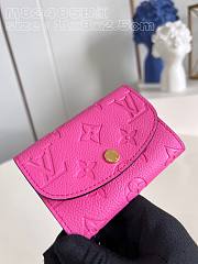 Louis Vuitton M82485 Rose Red Rosalie Coin Purse Size 11 x 8 x 2.5 cm - 3