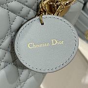 Dior Lady Blue Lambskin Leather Cannage Size 20 x 17 x 8 cm - 6