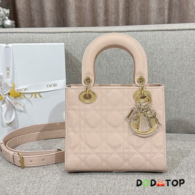 Dior Lady Pink Powder Lambskin Leather Cannage Size 20 x 17 x 8 cm - 1