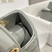 Dior Lady Stone Gray Lambskin Leather Cannage Size 20 x 17 x 8 cm - 6