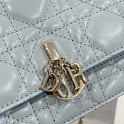 Dior Miss Dior Top Handle Bag Blue Size 21 x 11.5 x 4.5 cm - 3