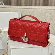 Dior Miss Dior Top Handle Bag Red Size 21 x 11.5 x 4.5 cm - 5