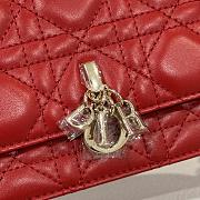 Dior Miss Dior Top Handle Bag Red Size 21 x 11.5 x 4.5 cm - 4