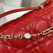 Dior Miss Dior Top Handle Bag Red Size 21 x 11.5 x 4.5 cm - 3