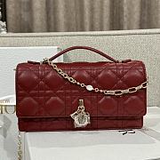 Dior Miss Dior Top Handle Bag Burgundy Size 21 x 11.5 x 4.5 cm - 1