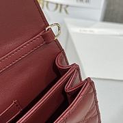 Dior Miss Dior Top Handle Bag Burgundy Size 21 x 11.5 x 4.5 cm - 2