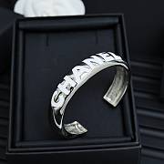 Chanel Silver Enamel Letter Bracelet - 1