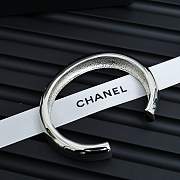 Chanel Silver Enamel Letter Bracelet - 3