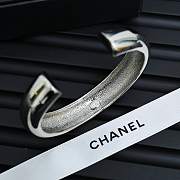 Chanel Silver Enamel Letter Bracelet - 2