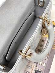 Dior D-Joy Bag Leather Gray Size 22 x 6 x 12 cm - 3