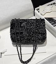 Chanel Embroidered Sequin Beaded CF Mini Black Bag Size 20 cm - 3